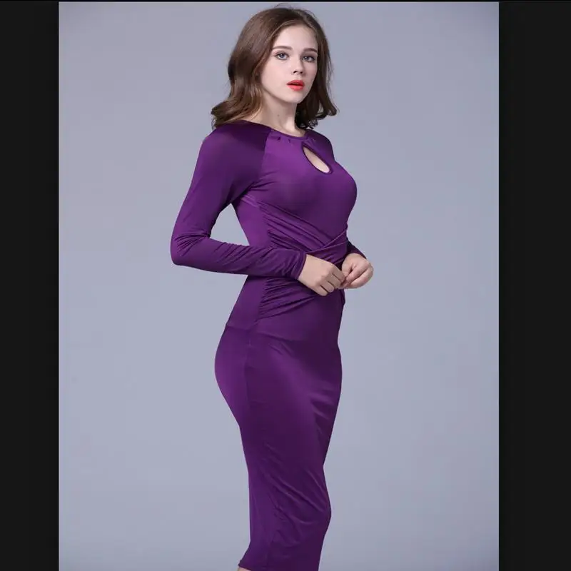 2017 Sexy Women Long Pencil Dress Bottom Bodycon Smooth Soft Viscose