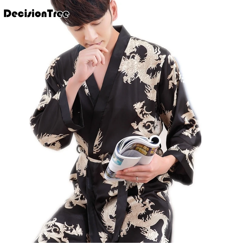 

2019 lovers long warm coral fleece bathrobe men super soft flannel kimono bath robe male dressing gown mens robe