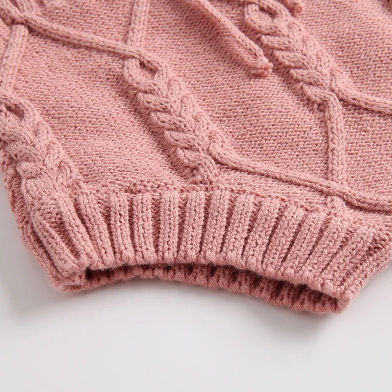 Вязаный комплект одежды для малышей от 0 до 24 месяцев, осенне-зимние костюмы для новорожденных мальчиков и девочек 100% хлопок, Детский