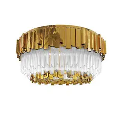 Роскошный дизайн золотой кристалл светильник современный потолок освещение Dia73 * H35cm блеск cristal deckenleuchten гостиная огни
