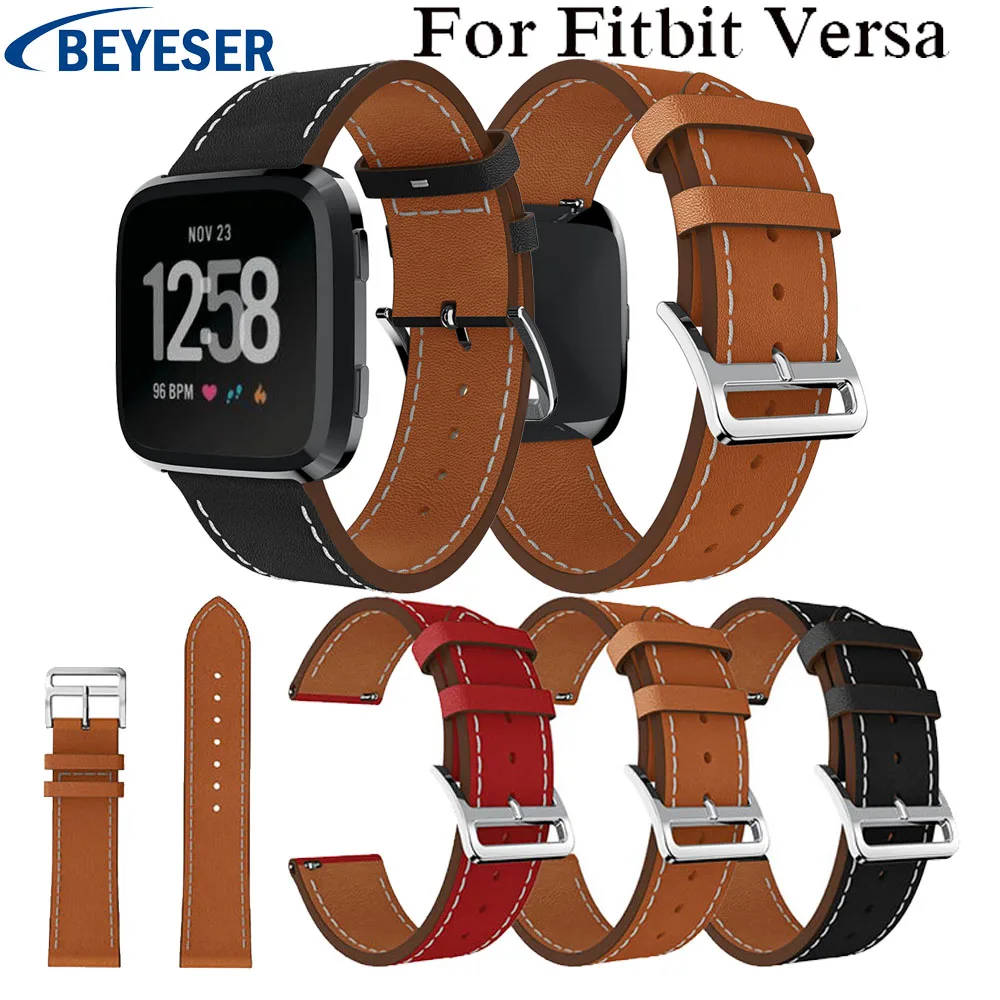 Sport Band For Fitbit Versa Replacement Watchband Leather Watchbelt