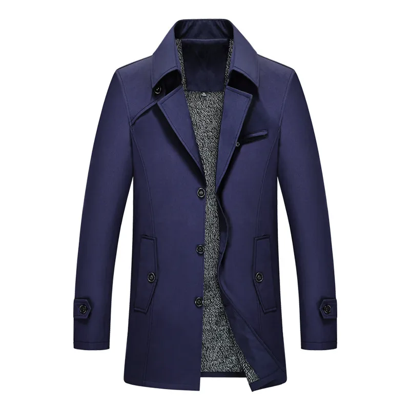 TIEPUS, новое зимнее длинное пальто, Мужская модная однотонная флисовая деловая длинная куртка, Мужская ветровка размера плюс M~ 6XL 7XL 8XL 9XL