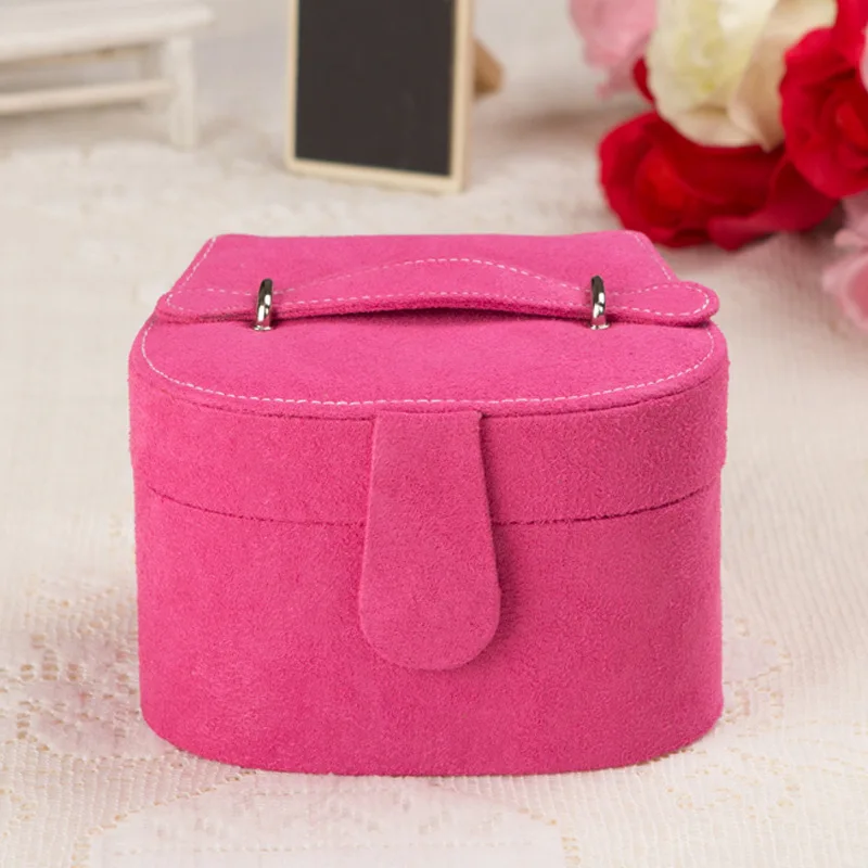 

Guanya 2 Layers women Jewelry Box mirror Fashion Jewellery Display Storage Packaging Case Organizer girls Gift Boxes 4 Colors