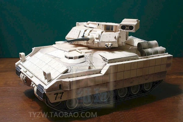 M2 A2 Брэдли пехота 3D бумажная модель DIY трехмерная колесница военной серии игрушек