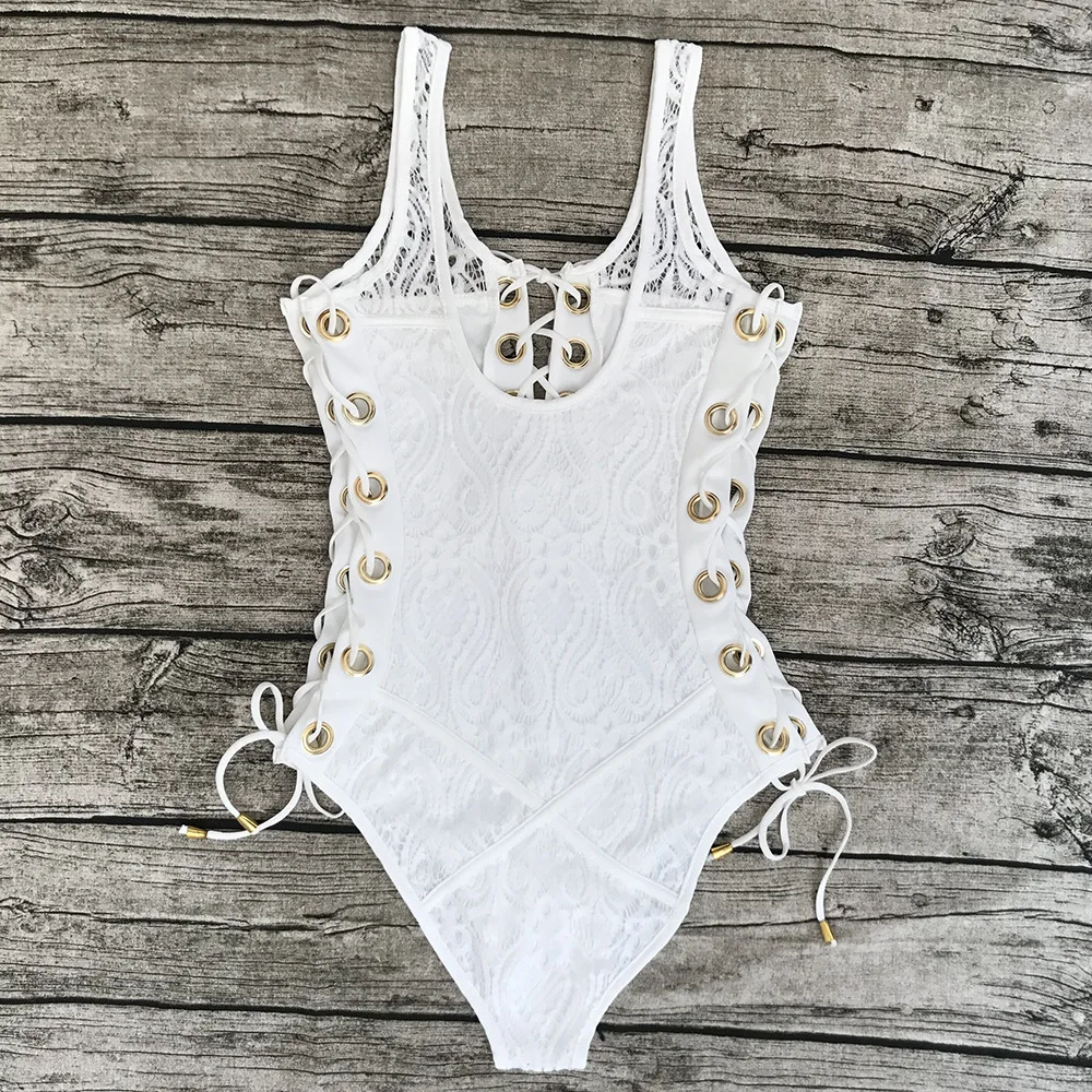 

2017 Lace One-Piece Swimsuit Bathing Suit Swimwear Beachwear For Women