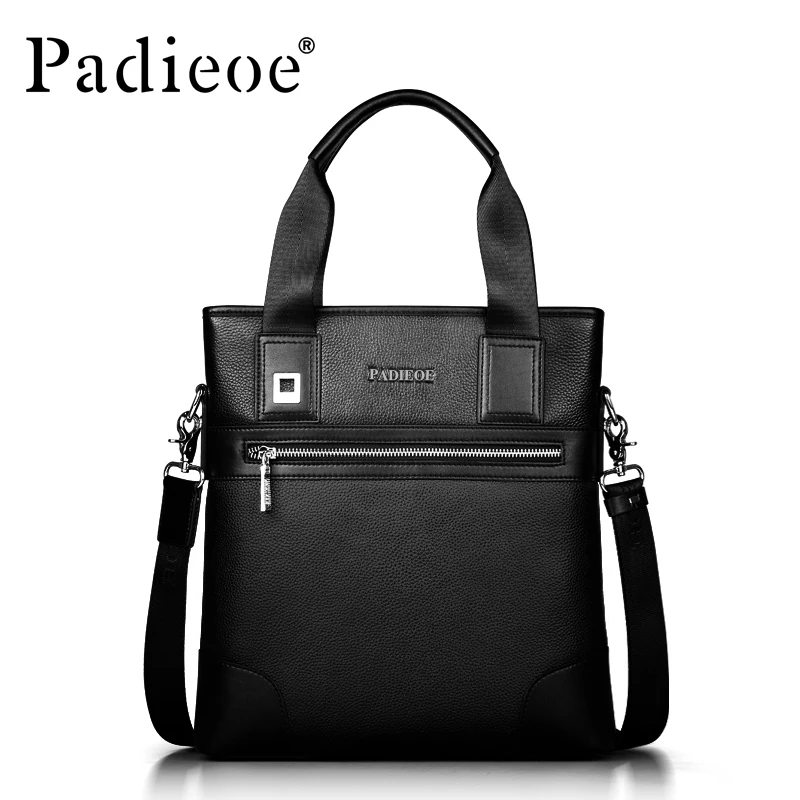 

Padieoe Brand Men Shoulder Bags Genuine Leather Handbag Business Casual Briefcase Crossbody Bag Men's Messenger Bag Free Ship