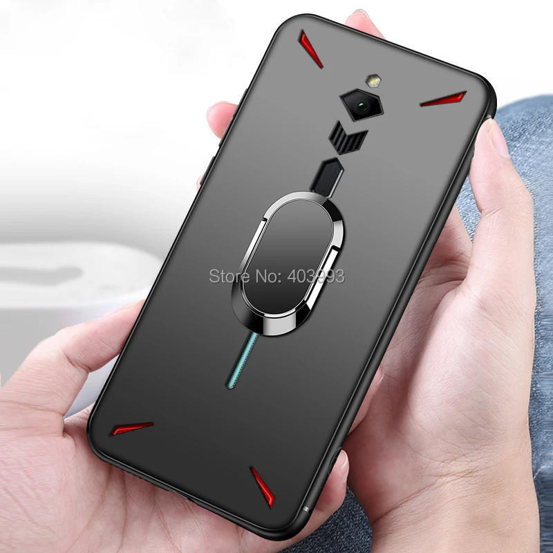 

sFor ZTE Nubia Red Magic 3 Soft Case Red Magic 3 Finger Ring Magnet Matte Protector Case For ZTE Nubia Red Magic 3 NX629J NX619J