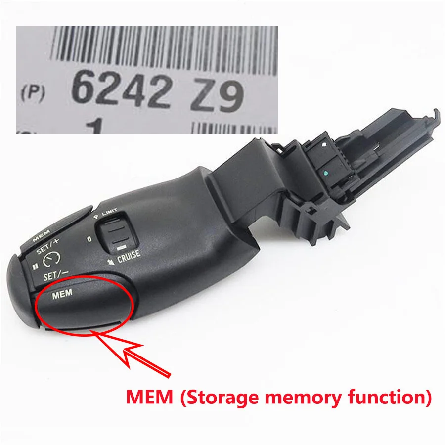 OEM 6242Z9 высококачественный круиз переключатель для Peugeot 307 308 408 206 207 301 Citroen C2 ручка