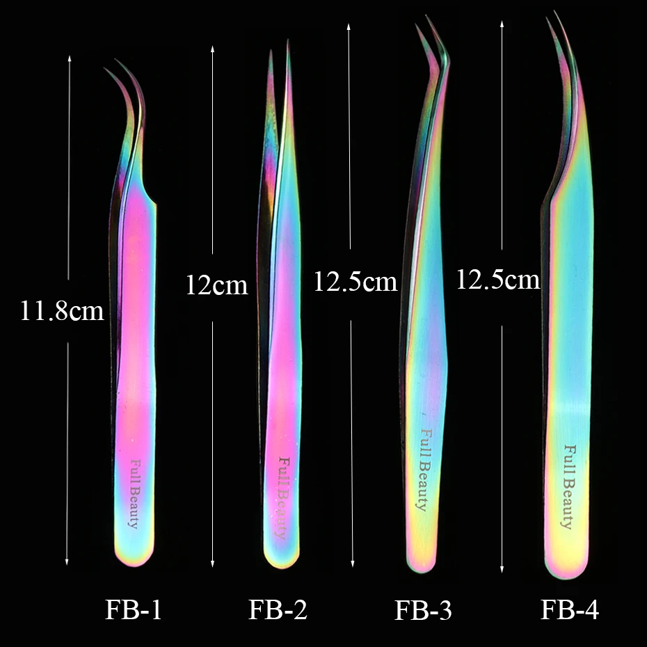 1pcs Eyelash Tweezers Curved Straight Chameleon Nail Nipper Fake Eyelashes Extension Manicure Makeup Nail Art Tools LAFB1-4-1