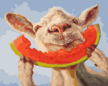 

Frameless diy paintings by numbers paint by number for home decor PBN for living room 4050 sheep eating