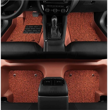 

Auto Floor Mats For Ssangyong Korando 2014.15.16.2017 Foot Carpets Step Mat High Quality Water Proof leather Wire coil 2 Layer