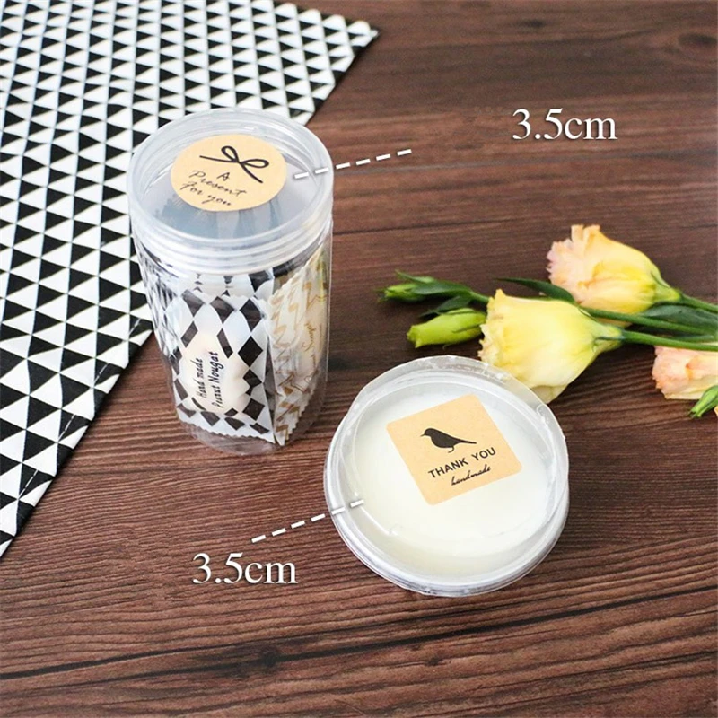 LBSISI Life 100pcs Hand Made Bowknot Bird Tags Labels Gift Tag Packing Bag Stickers Home Decoration Self Adhesive Kraft Paper