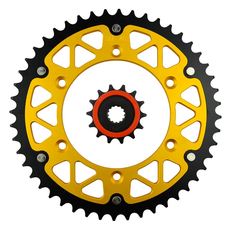 Motorcycle Parts 48 14 T Front & Rear Sprockets Kit for SUZUKI DRZ400S