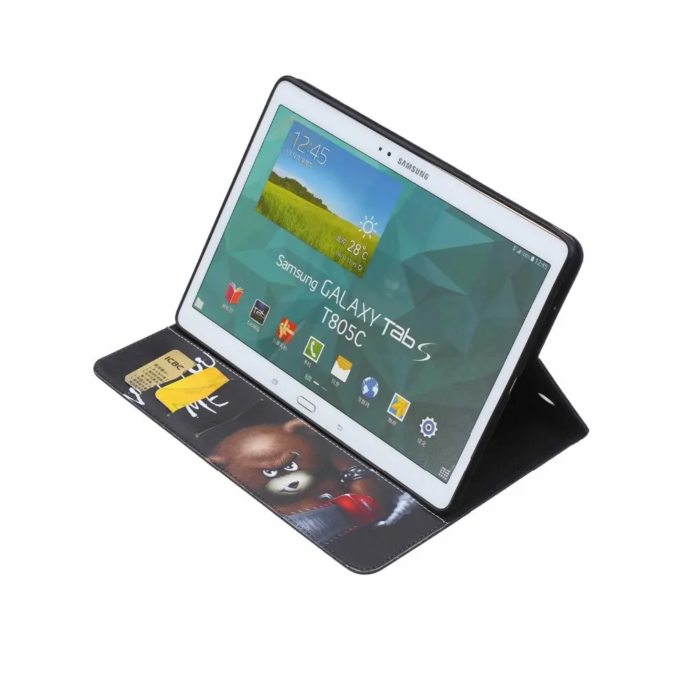 Чехол для планшета Samsung Galaxy Tab S 10 5 T800 T805 с принтом цветов и подставкой защитный