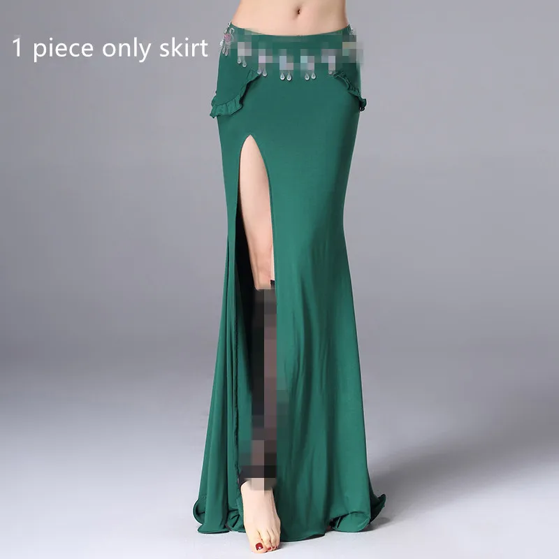 1 piece only skirt Танец живота Восточный живот индийские египетские восточные волосы качающиеся Балади танцевальные костюмы Бюстгальтер Пояс домашнее платье набор 3295 - Цвет: 1 piece only skirt