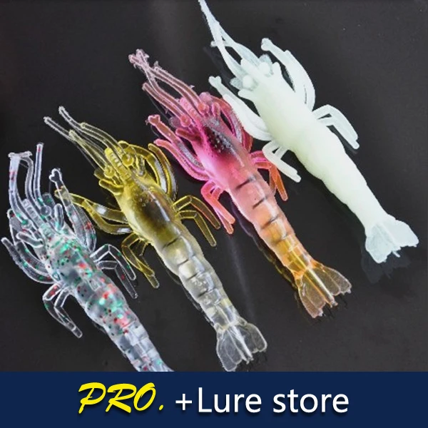 

Free shipping 2015NEW !!! 12pcs a lot 10cm 7g soft silica prawn lure soft shrimp lure baits fishing shrimp baits!