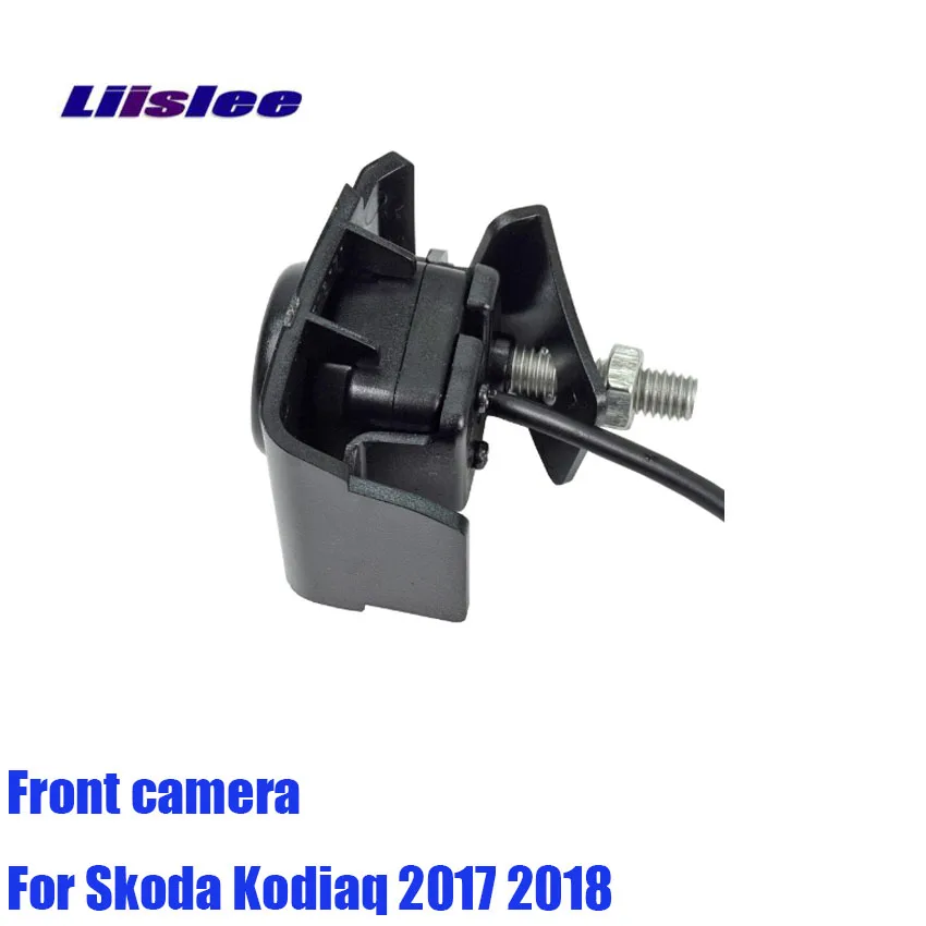 LiisLee для Skoda Kodiaq 2018CCD Автомобильная камера переднего вида фронтальная камера ночного видения Водонепроницаемая