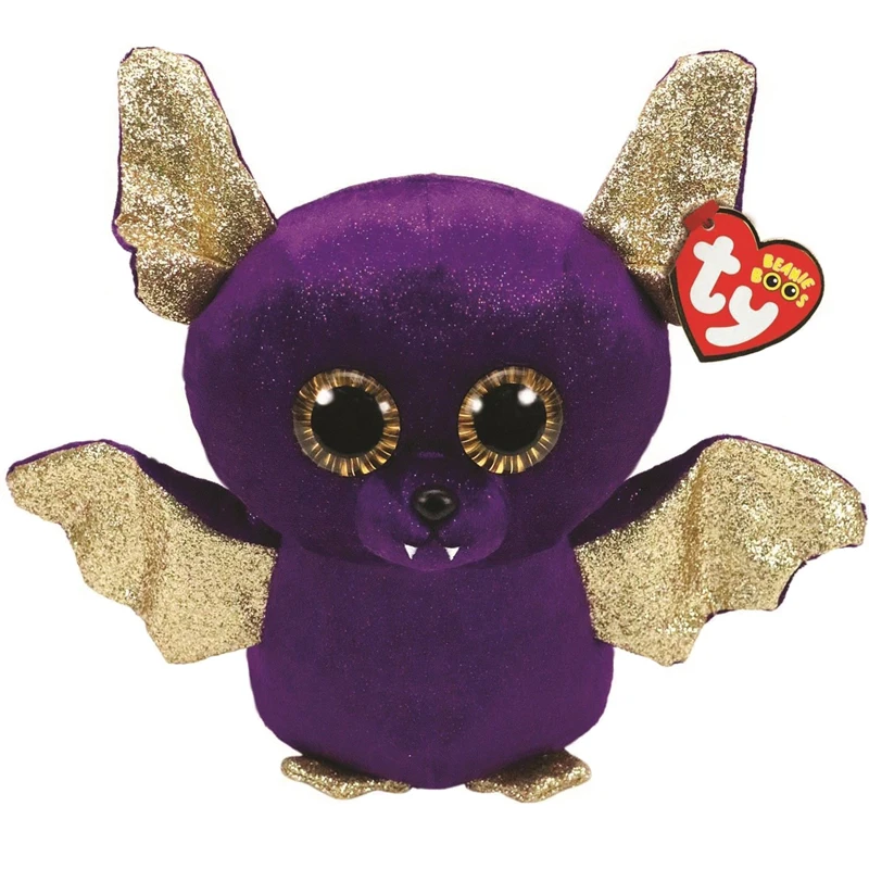 

Ty Beanie Boos 6" 15cm Count the Bat Plush Regular Soft Big-eyed Stuffed Animal Collectible Doll Toy with Heart Tag