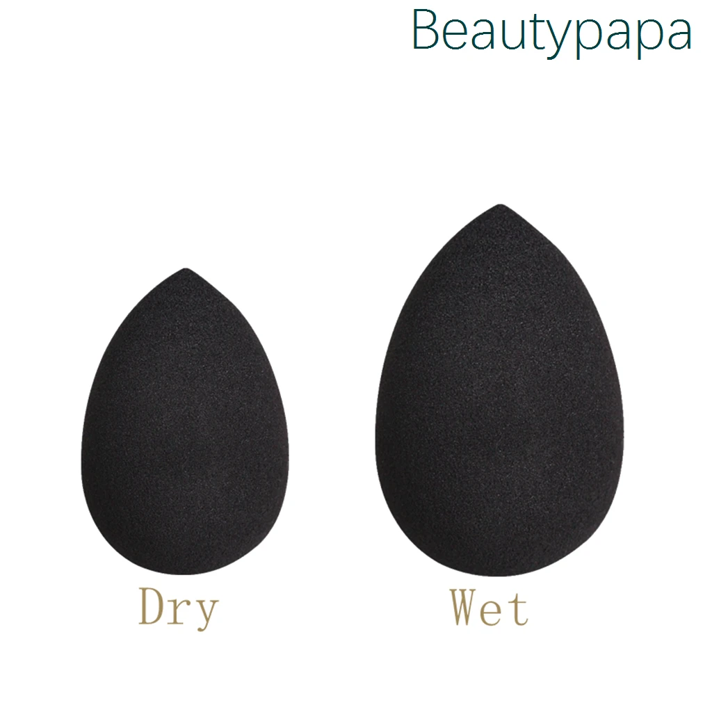 Профессиональный черный косметический блендер BeautyPaPa двойная мягкая губка для