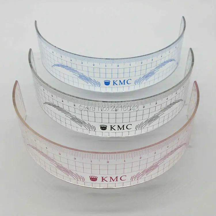 3pcs plastic eyebrow rulers for permanent microblading