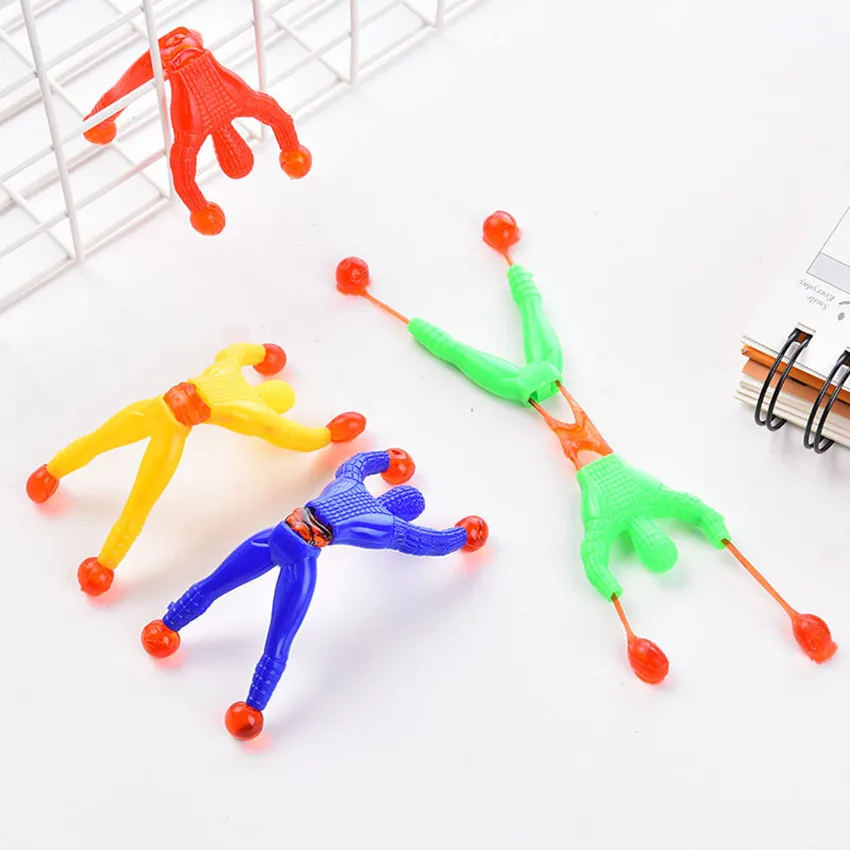 4 шт. забавная Гибкая Мужская липкая настенная игрушка, детские игрушки для детей, привлекательный Классический подарок для альпинизма, пластиковая игрушка для мужчин - Цвет: Многоцветный