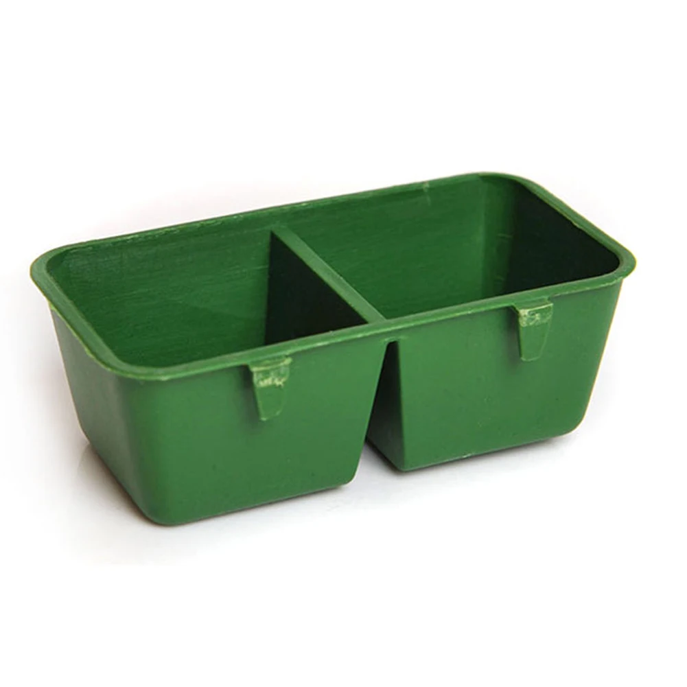 

New 2 in 1 Plastic Parrot Bird Feeder Bowl of Water Drinking Device Dual Feeding Cup Pigeons Rectangular Trough Parrot Cup