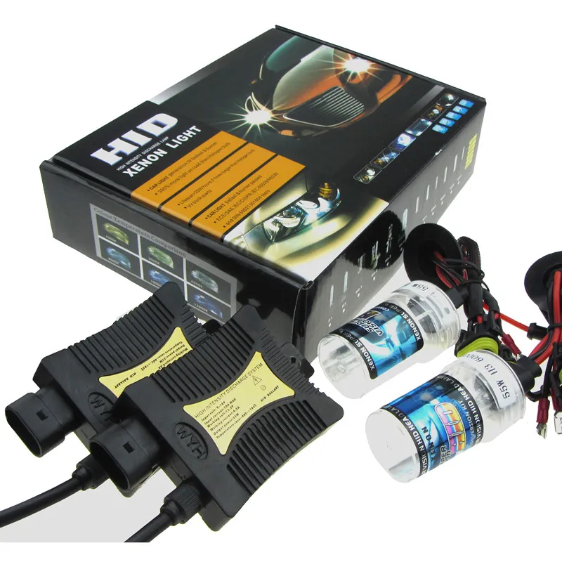 55 Вт bi xenon hid объектив H7 H4 H1 D1S D2S H11 12 В автомобилей фар комплект лампы балласт