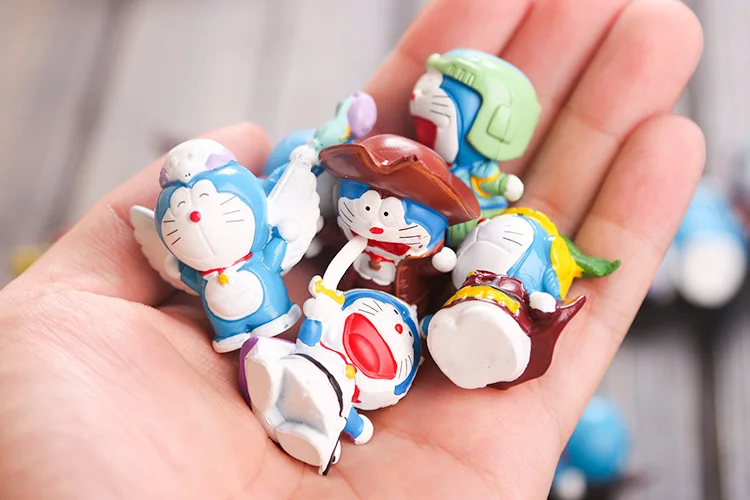 Аниме 24 шт./компл. Doraemon 1/12 Масштаб Окрашенные рис ПВХ экшн статуэтки коллекционные модели игрушки куклы 5 см KT1246