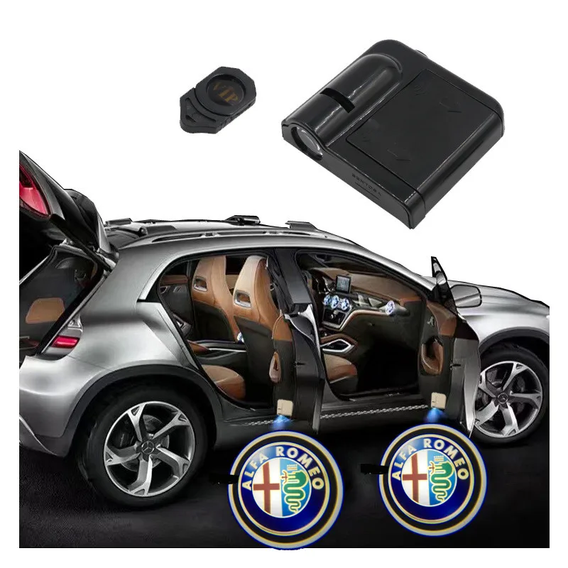 

2Pcs for Alfa Romeo LED Car Door Welcome Light Logo Projector Giulia Giulietta Mito Stelvio Brera 147 156 159