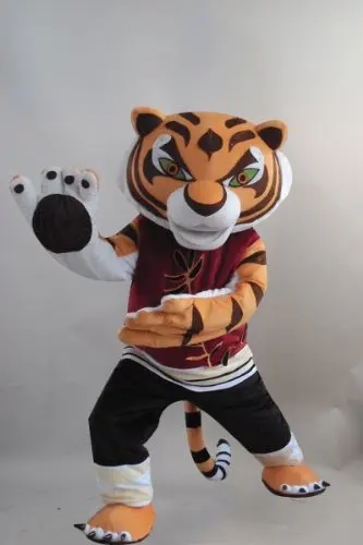 Новый Tigress Тигр Кунг фу Панда талисман костюм нарядное платье + бесплатная