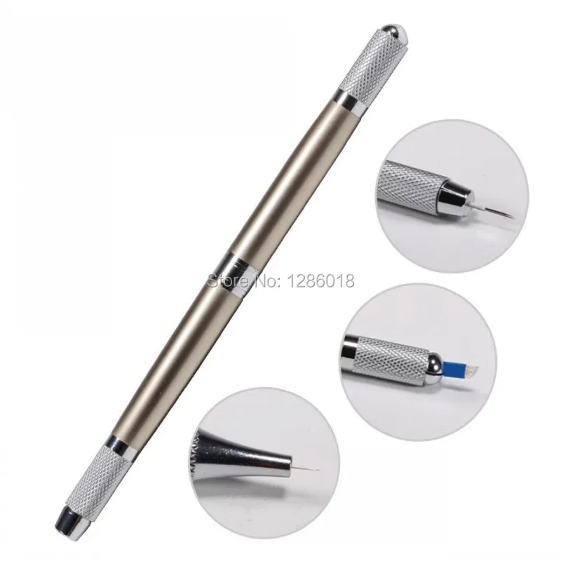 

Professional Tebori Microblading pen for permanent makeup machine Silver Manual eyebrow pen 3 in 1 usage