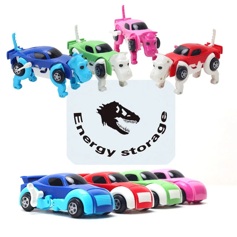 

Cool Automatic transform Dog Car 4 colors Vehicle Clockwork Wind up toy variety cute funny girl children kid model toy for gift