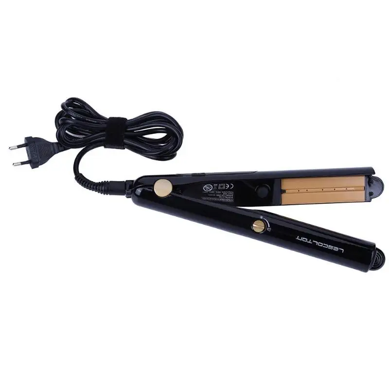 

2 in 1 Essential Oil Steam Strengthen Curly Hair Plywood EU Plug (Black)
