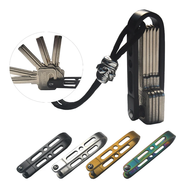 

Compact Key Organizer with Anti-Loosening Washers Premium Smart Key Holder Metal Card Key Holders U Type Designer