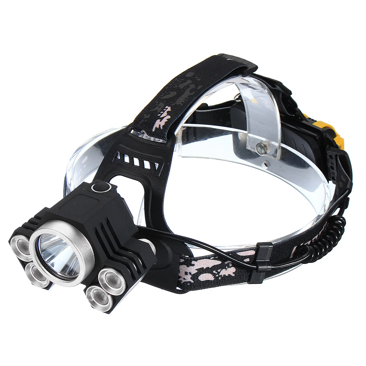 

Headlight Smuxi 5 LED Battery pack power display function aluminum alloy adjustable elastic headband for hunting cycling