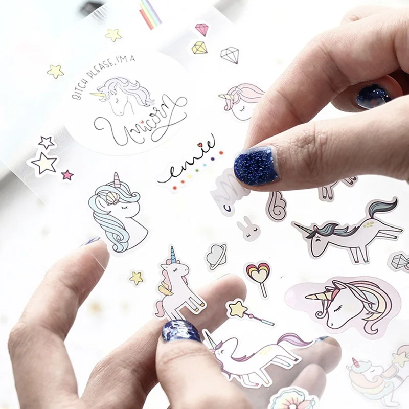 

1pcs Creative Cute Unicorn Mini Paper Sticker Decoration Diy Ablum Diary Scrapbooking Label Stationery Sticker