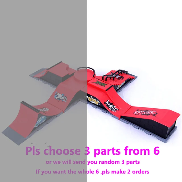 US $60.25 Free Shipping Model Half-Six-in-one(3pcs) Mini Ramp Finger Skateboard Park/Skatepark Tech-Deck Skat