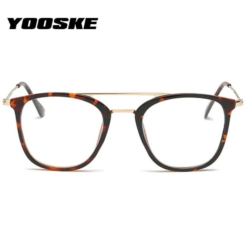 YOOSKE оптические очки для женщин и мужчин близорукость оправы для очков Модные металлические очки прозрачные очки