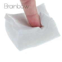 Brainbow 100 шт УФ-средство для снятия гель-лака ватные диски сухие салфетки, используемые с ревомальными жидкими типами для нейл-арта для очистки ногтей сухая ворсовая бумага