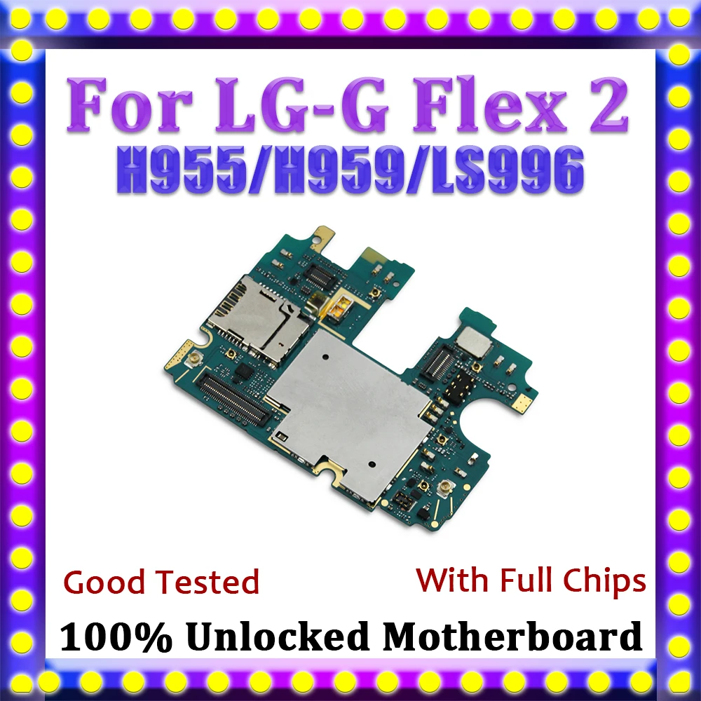 

16GB/32GB 100% Original Unlocked Mainboard For LG G Flex 2 Motherboard H955 H959 LS996 Logic Board Mainboard With Full Chips