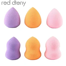 6 шт. мини-основа под макияж губка затяжек безупречной порошок жидкий крем блендер Гладкий составляют губки косметические Puff Макияж инструмент