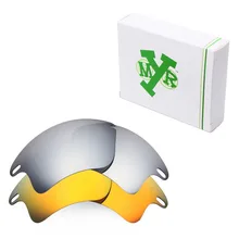 2 пары mryok ПОЛЯРИЗОВАННЫЕ замены Оптические стёкла для Oakley Быстрый куртка XL Солнцезащитные очки для женщин Серебряный Титан и огненно-красный