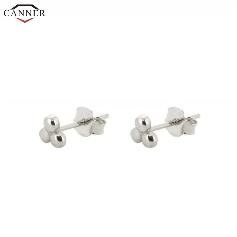 CANNER Delicate Flower Earrings for Women Girls Gold Color Stud Earrings 925 Sterling Silver Mini Earring Jewelry H40