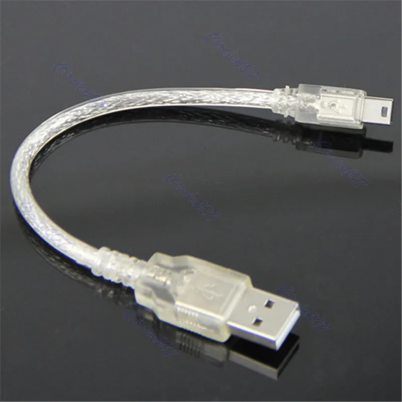 

1 PC Short USB2.0 Extension Cable A Male to Mini 5-pin B Male USB Adapter Cable