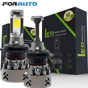 

FORAUTO 2pcs LED Car Lights H4 H7 9006 H8/H9/H11 60W/set Cool White IP68 Super Bright Car Modification Hi-Lo Beam Headlight Bulb