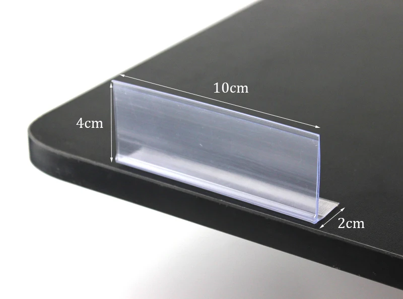 

L Shelf Data Strip Adhesive Table Desk Sticky Name Card Frame Sign Clip Label Holder Strip Mechandise Price Talker Display Rack