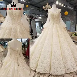 Бальное платье Scoop Аппликации кружево Тюль свадебное vestido de noiva QUEEN Свадебные Винтаж Свадебные платья robe de mariée WD112