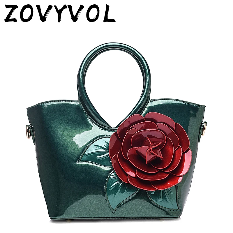 

ZOVYVOL Luxury Flower Handbags Women Bags Designer Leather Female Stitching Bags Big Shoulder Bag Top-Handle Bags sac a main