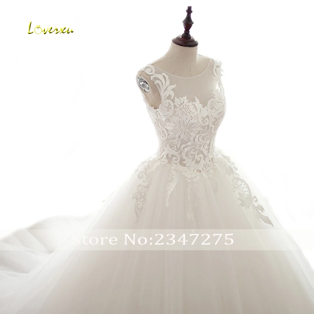 Свадебное платье Loverxu Vestido De Noiva с глубоким вырезом трапециевидной формы открытой
