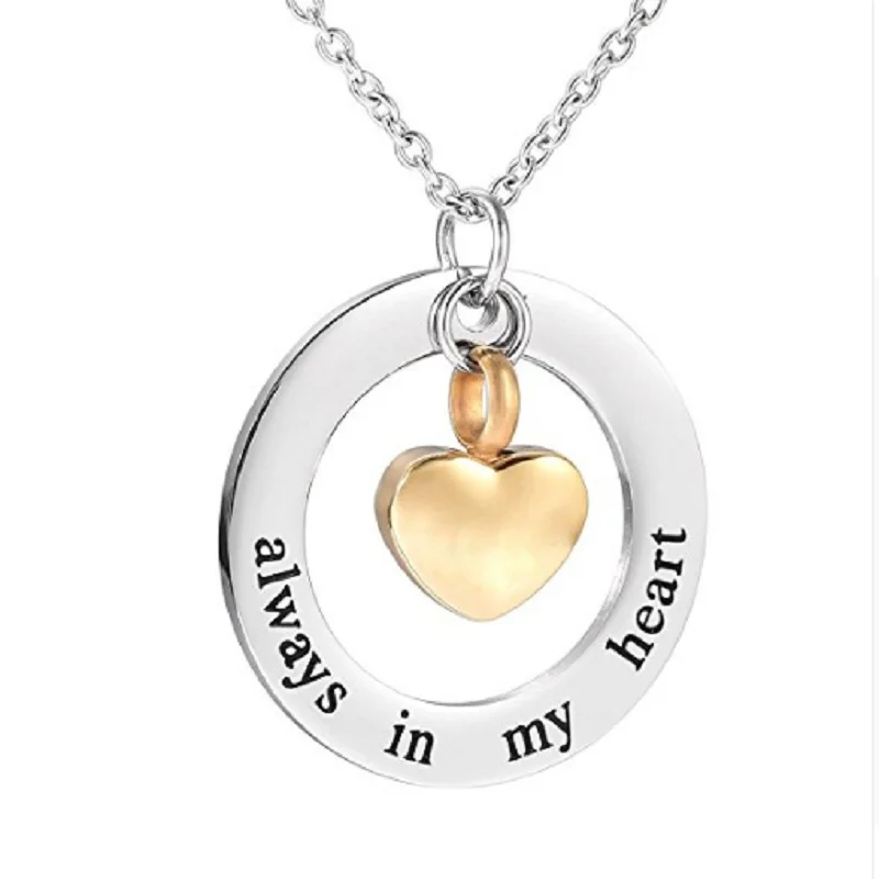 KLH04 Always in my heart Cremation Jewelry Keepsake